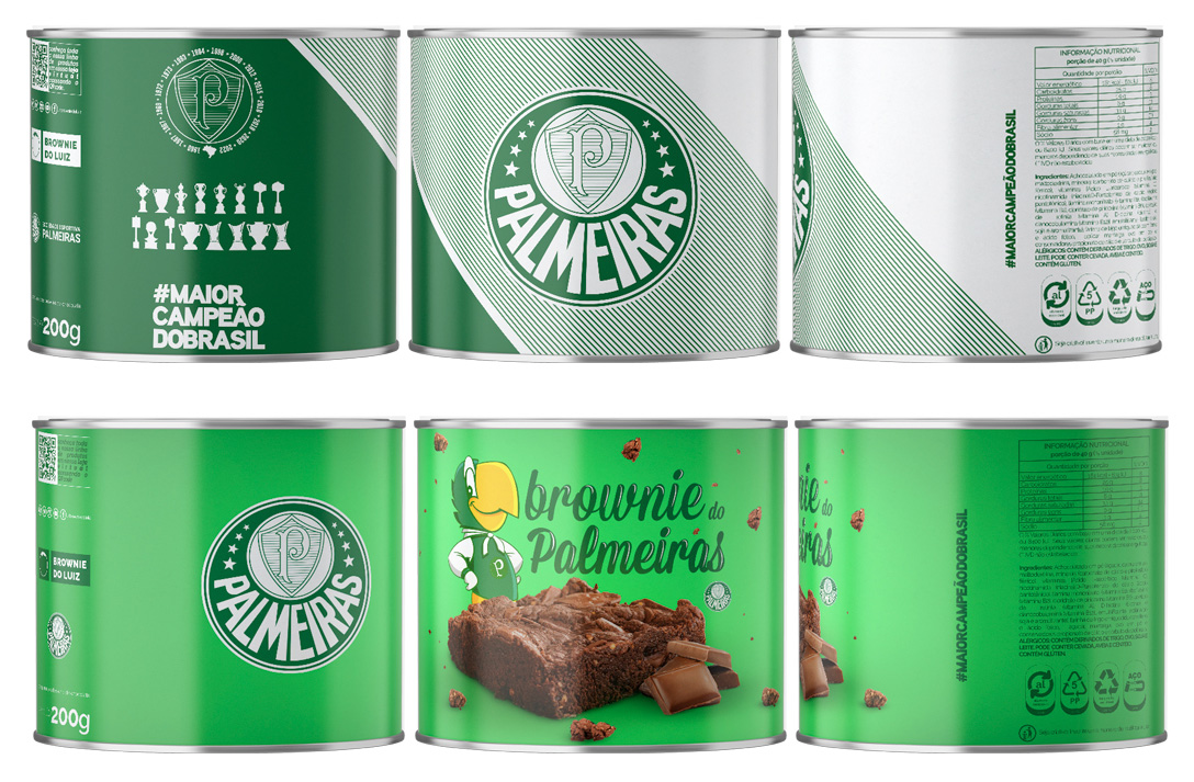 Brownie do Luiz e Palmeiras lançam lata  exclusiva para torcedores do “verdão”